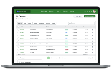 WorkflowMax by BlueRock software quoting feature