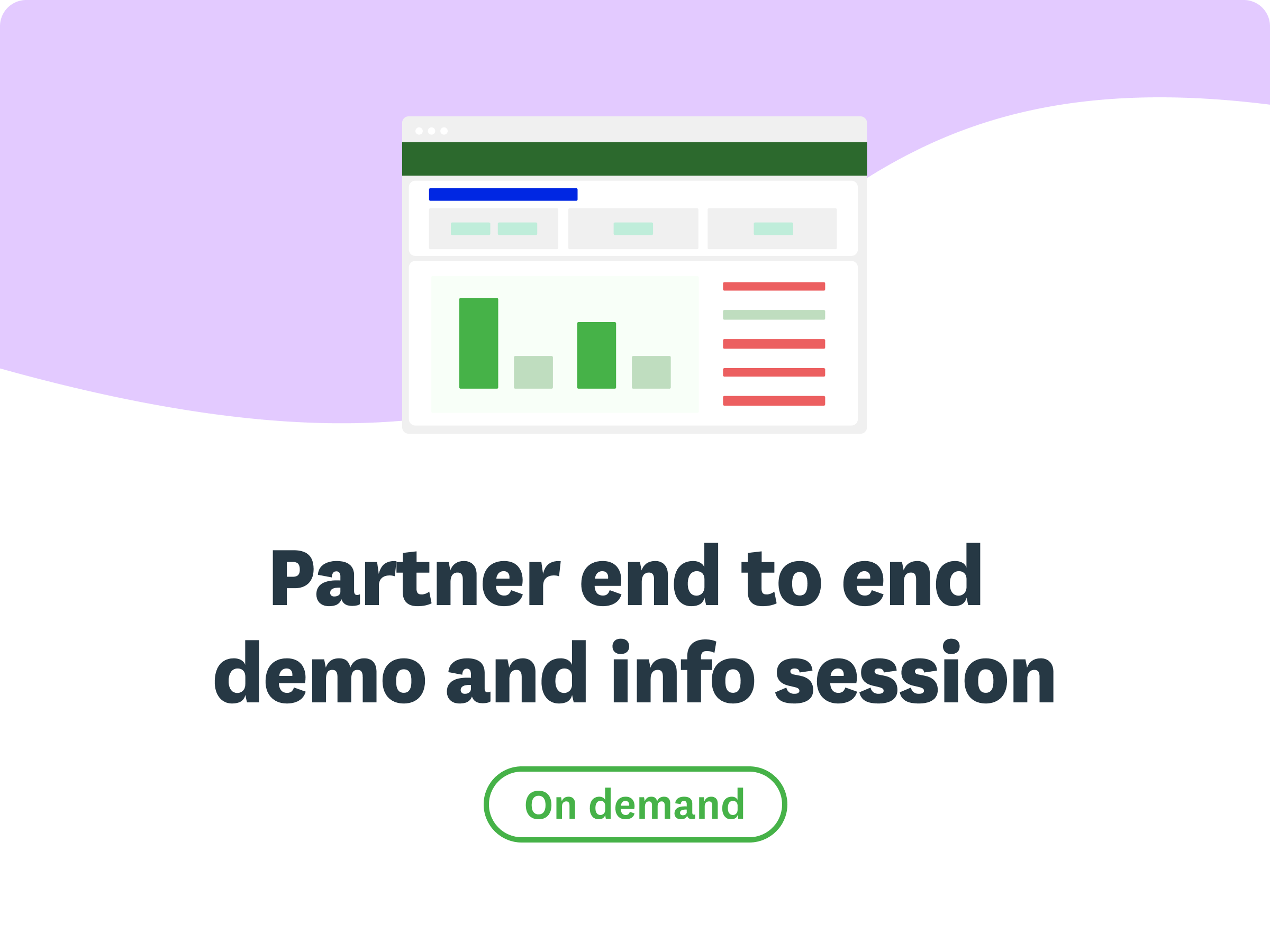 On demand demo for partners